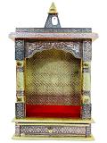 Traditional Aluminium Oxi. & Golden Plated Temple W/ Cushion (Open)- 21"